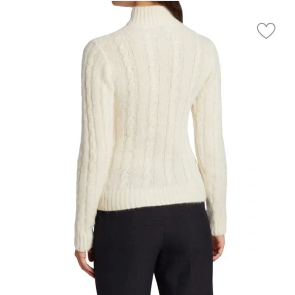 GANNI // Cutout cable-knit alpaca-blend turtleneck sweater - Picture 5 of 7